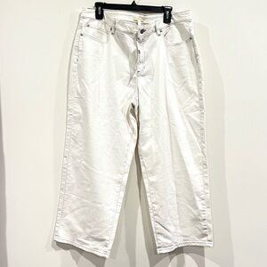 FINAL PRICE Eileen Fisher Undyed Denim High Rise Cropped Organic Cotton Jeans